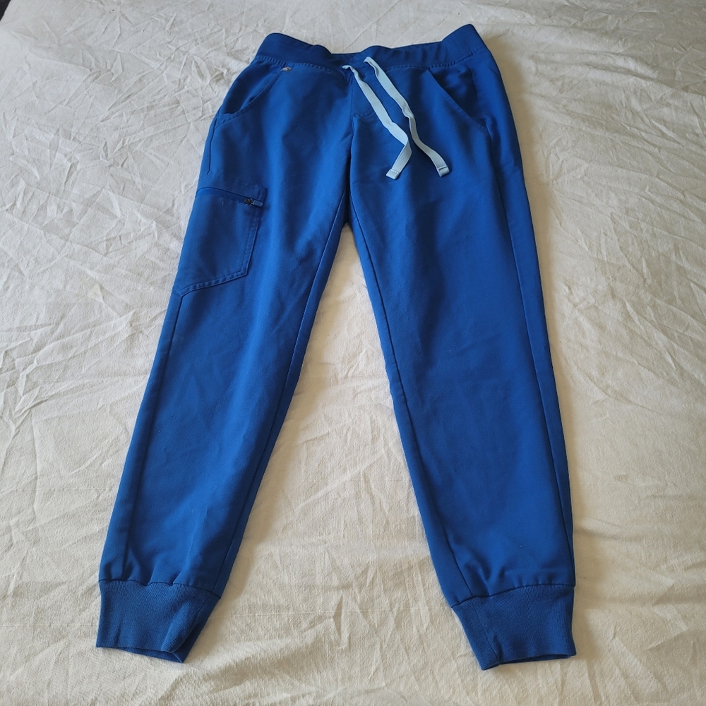 FIGS Zamora Jogger Scrub Pants Blue Technical Collection Size XS PETITE Medical